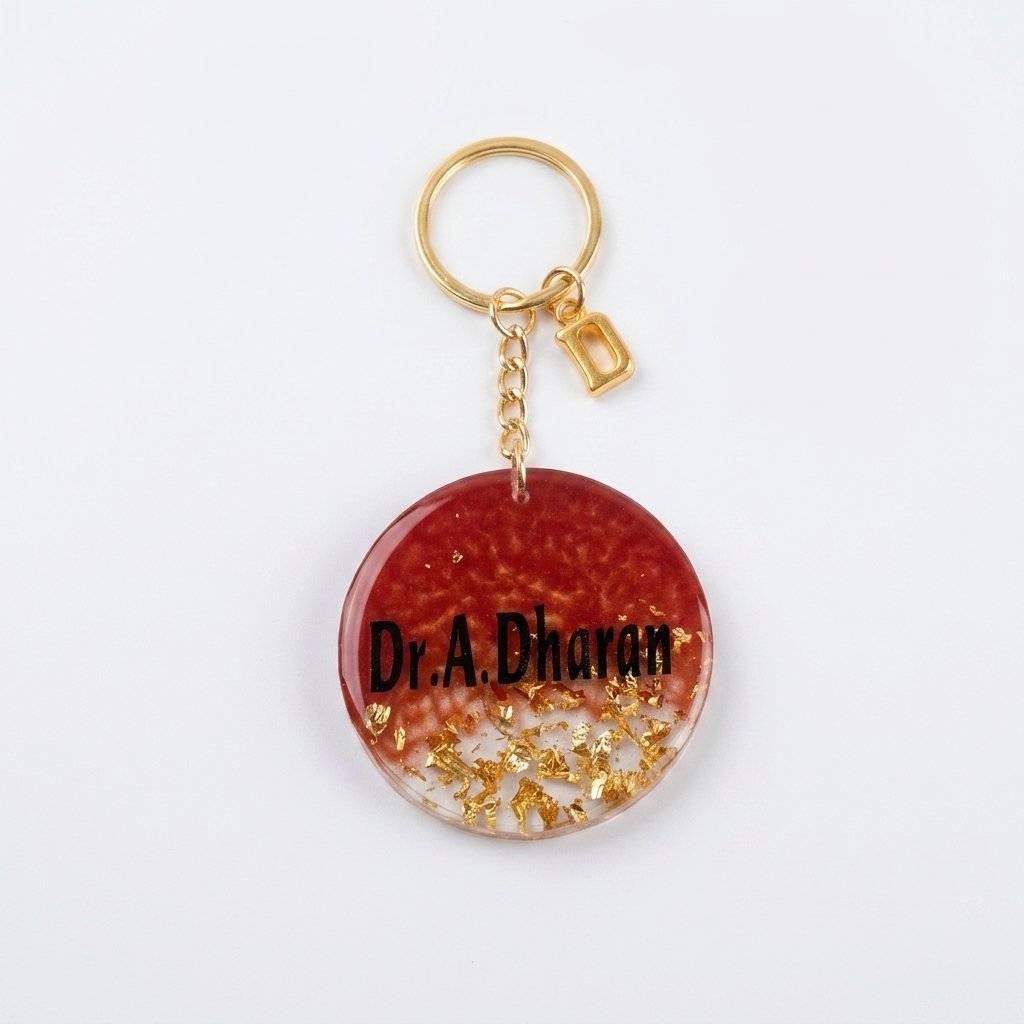 resin keychain with gold inlay resin keychain with gold inlay